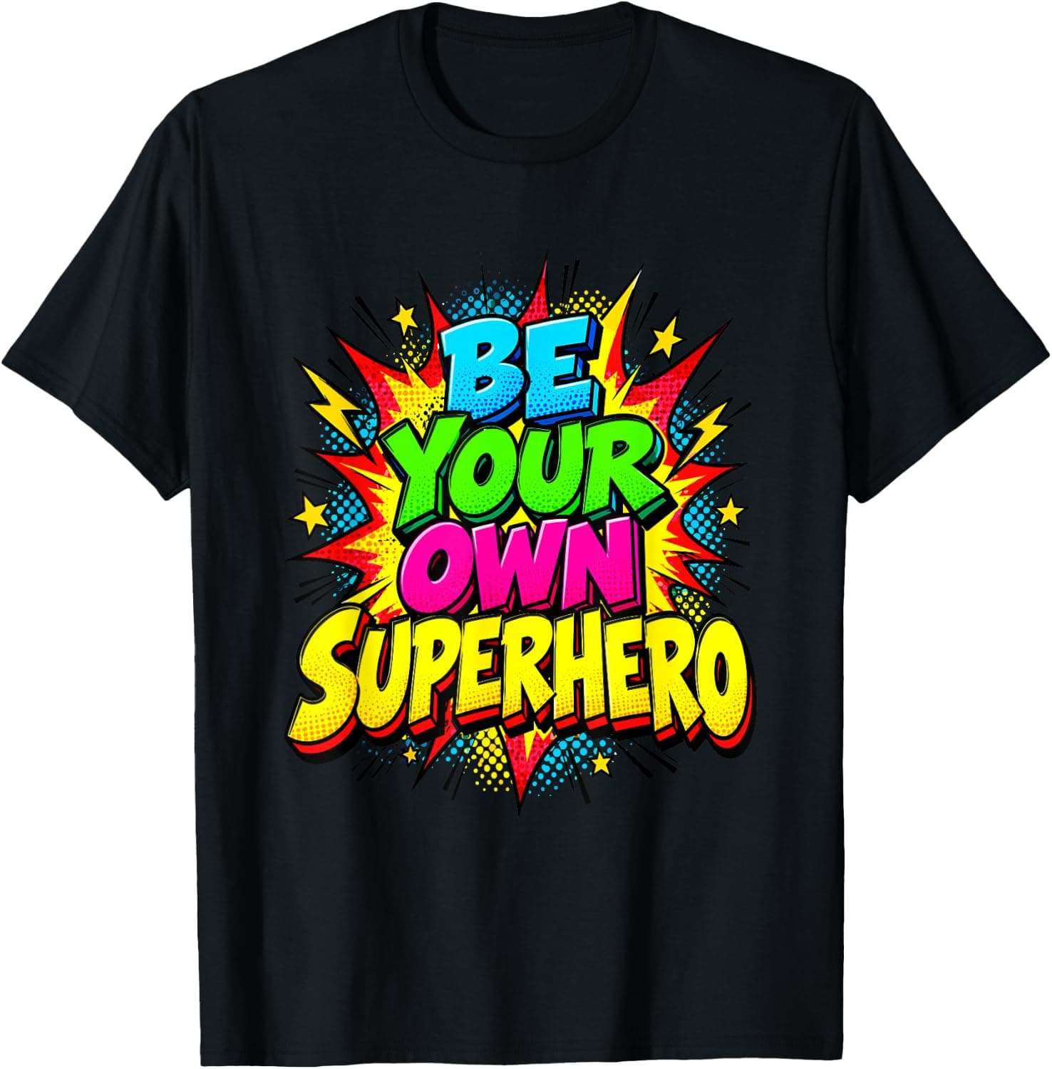 Be Your Own Superhero Comic Book Kids Motivational T-Shirt - Trending POD product with BSR 1,230,694