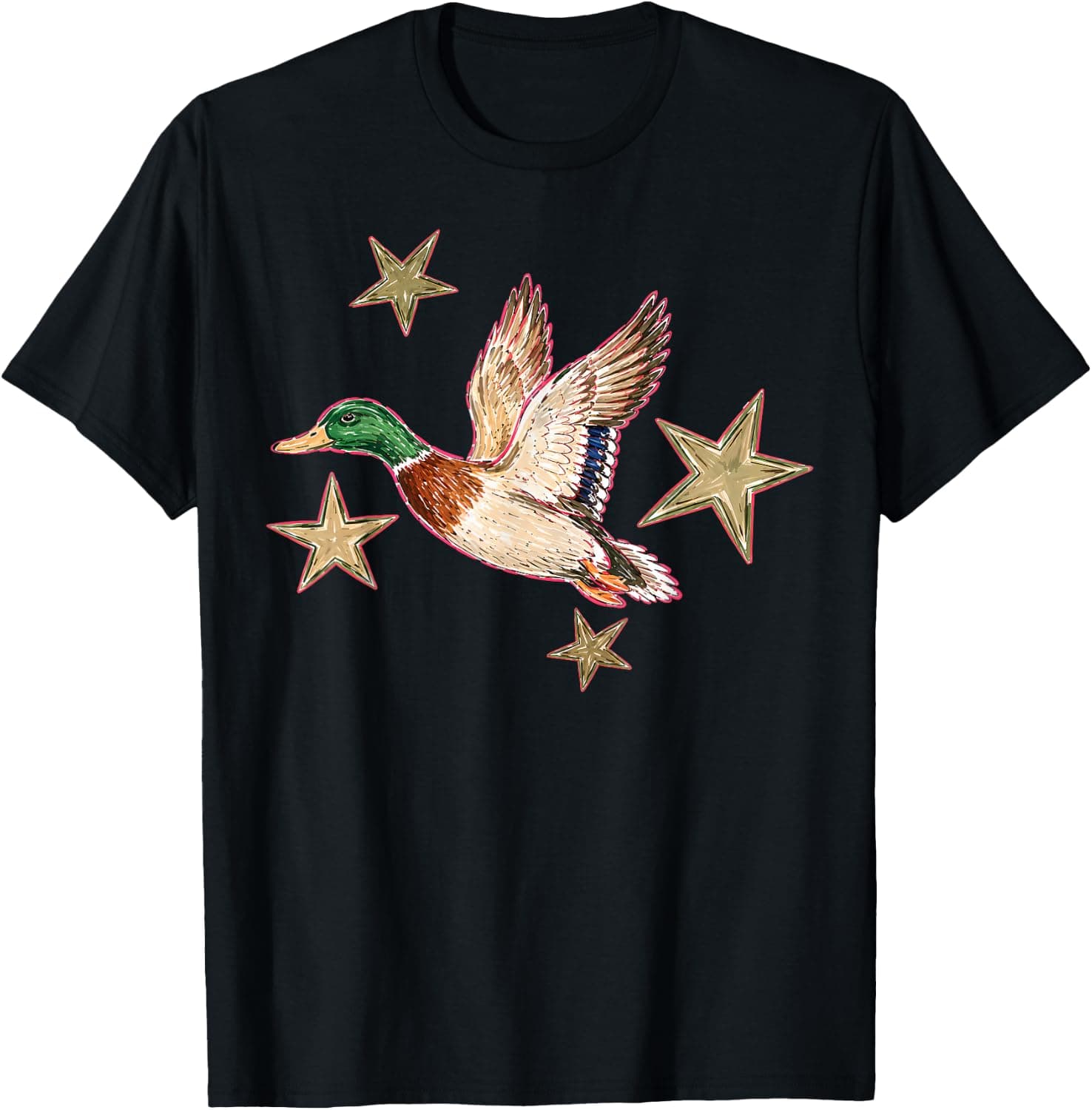 (2 Sided) Retro Some Glad Morning I'll Fly Away Duck Hunting T-Shirt - Trending POD product with BSR 1,052,111