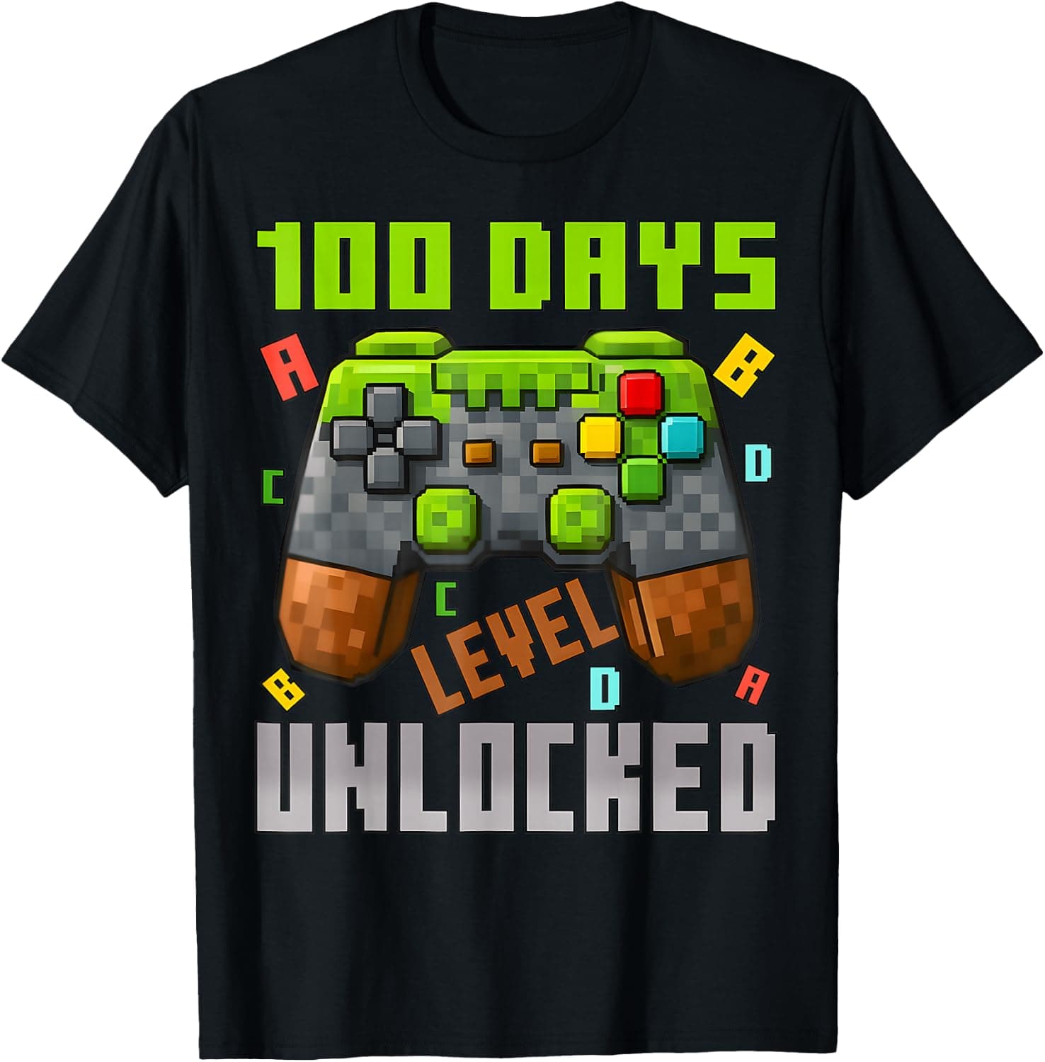 100 Days Level Unlocked Gaming 100 Days of School Boys Girls T-Shirt - Trending POD product with BSR 83,895