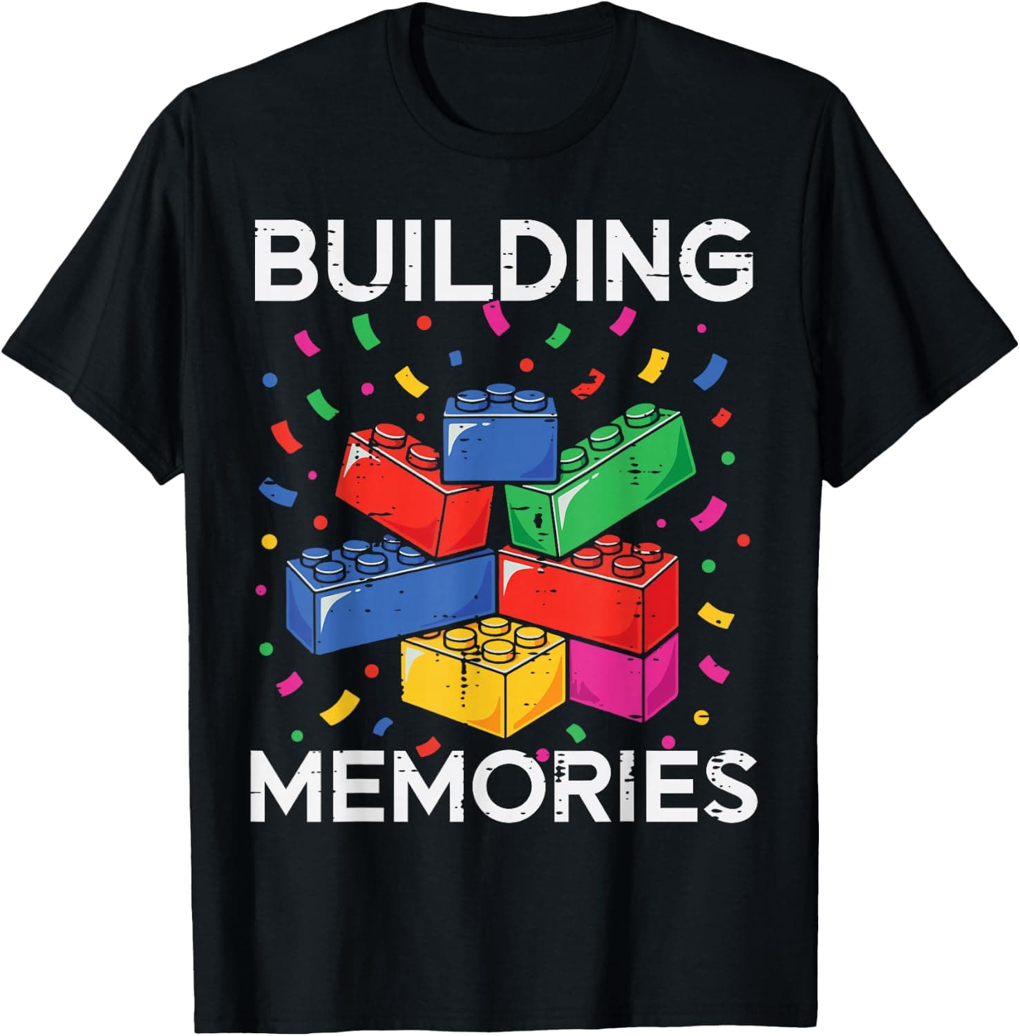 Building Memories Blocks Brick Toy Builder Men Women Kids T-Shirt - Trending Amazon merch on demand shirt with BSR 1,772,721