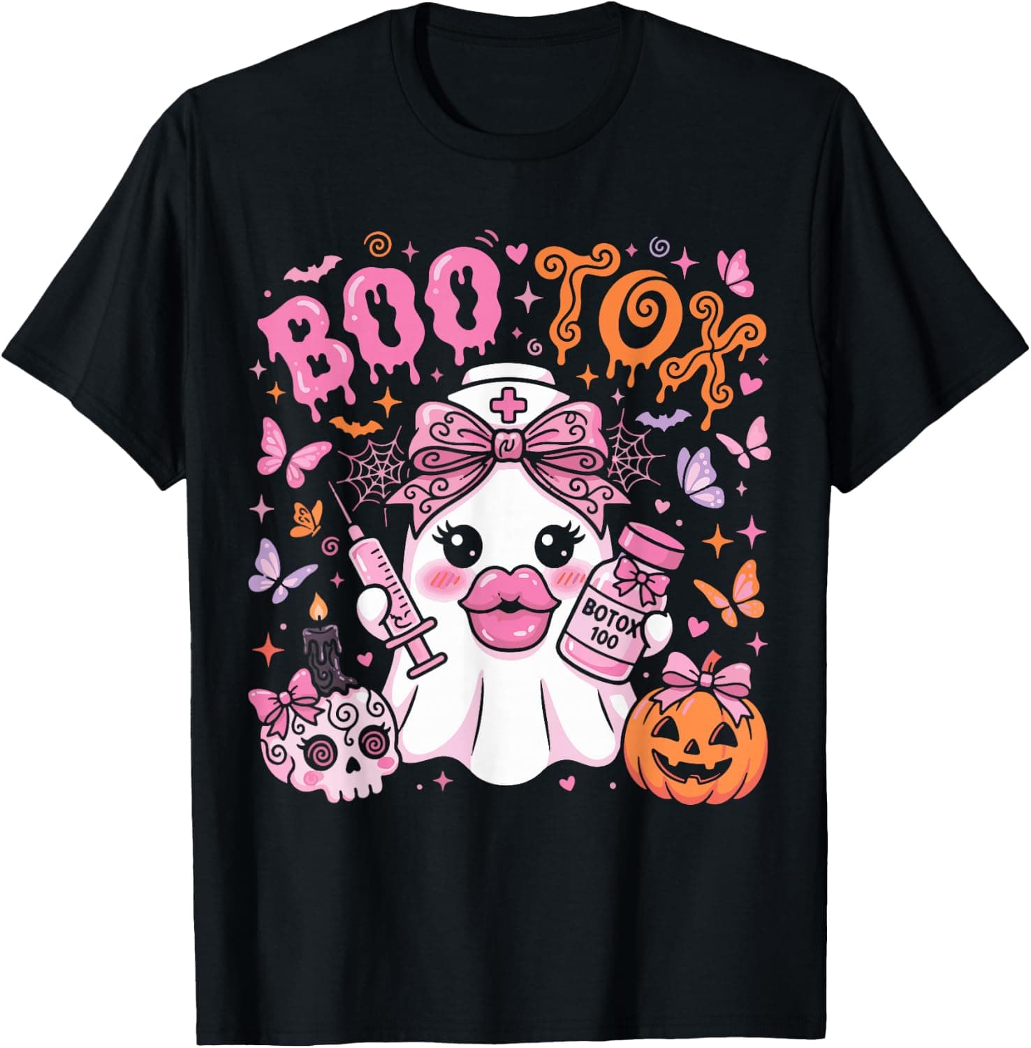 Bootox Halloween Shirt Cute Ghost Nurse Injector Coquette T-Shirt - Trending POD product with BSR 1,854,445