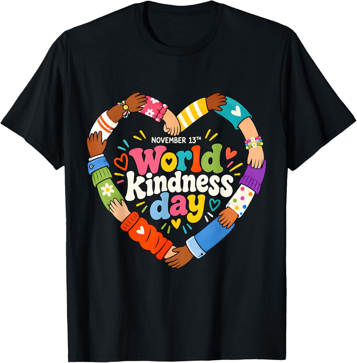 World Kindness Day Kids Inclusion Peace Love Inspirational T-Shirt - Trending Amazon merch on demand shirt with BSR 757,616