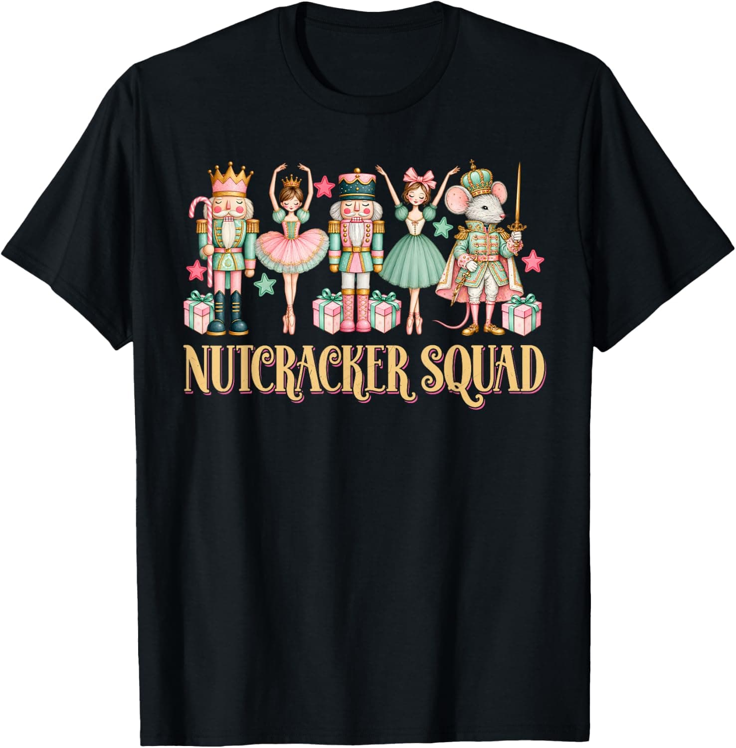 Christmas Nutcracker Squad Xmas Matching Crew Men Women T-Shirt - Trending Amazon merch on demand shirt with BSR 2,904,865