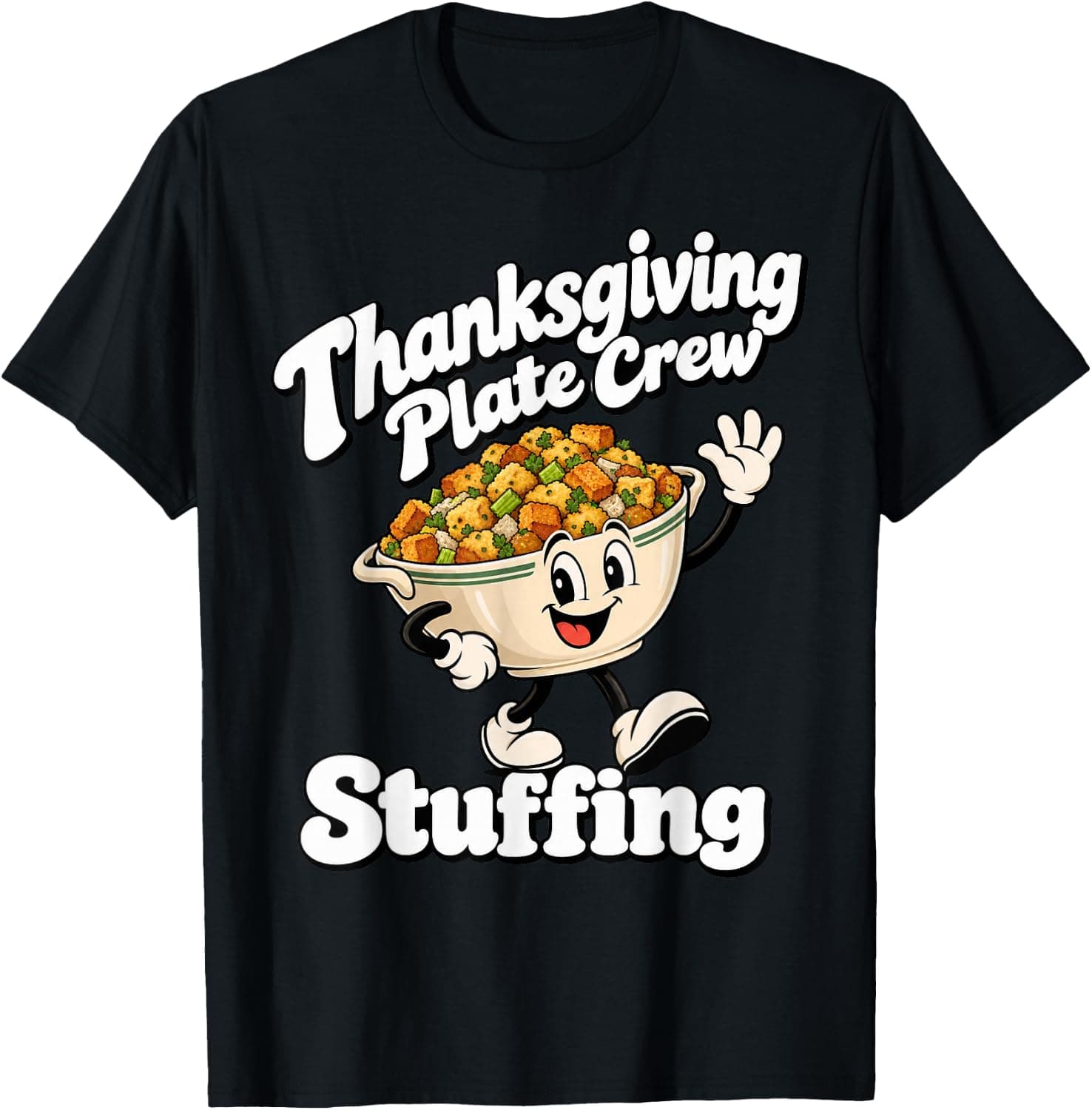 Stuffing Thanksgiving Plate Crew Family Matching Funny Food T-Shirt - Trending Amazon merch on demand shirt with BSR 1,502,181