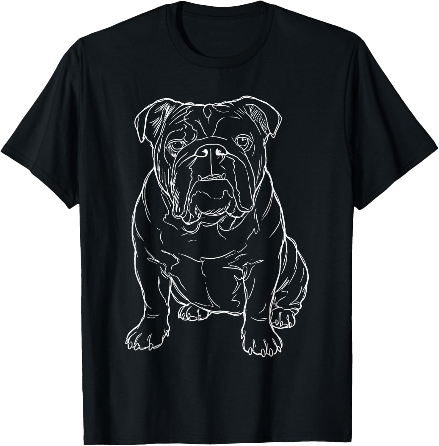 Cool English Bulldog Art for Men Women Kids English Bulldog T-Shirt - Trending Amazon merch on demand shirt with BSR 1,502,451