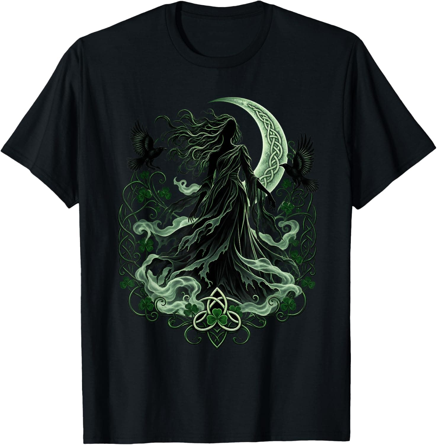 Irish Banshee Celtic Moon Halloween Spirit T-Shirt - Trending POD product with BSR 731,087