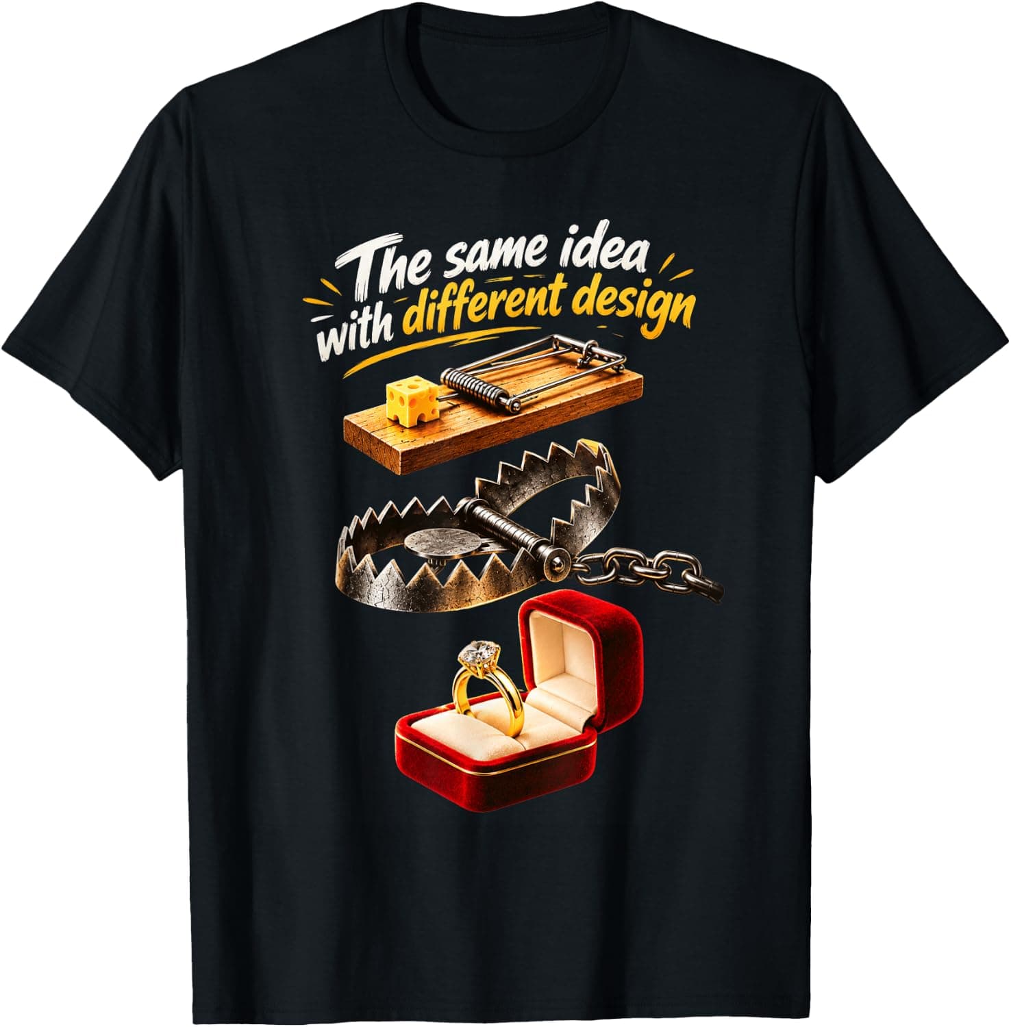 The Same Idea with Different Design Trap Ring Funny T-Shirt - Trending Amazon merch on demand shirt with BSR 1,393,624