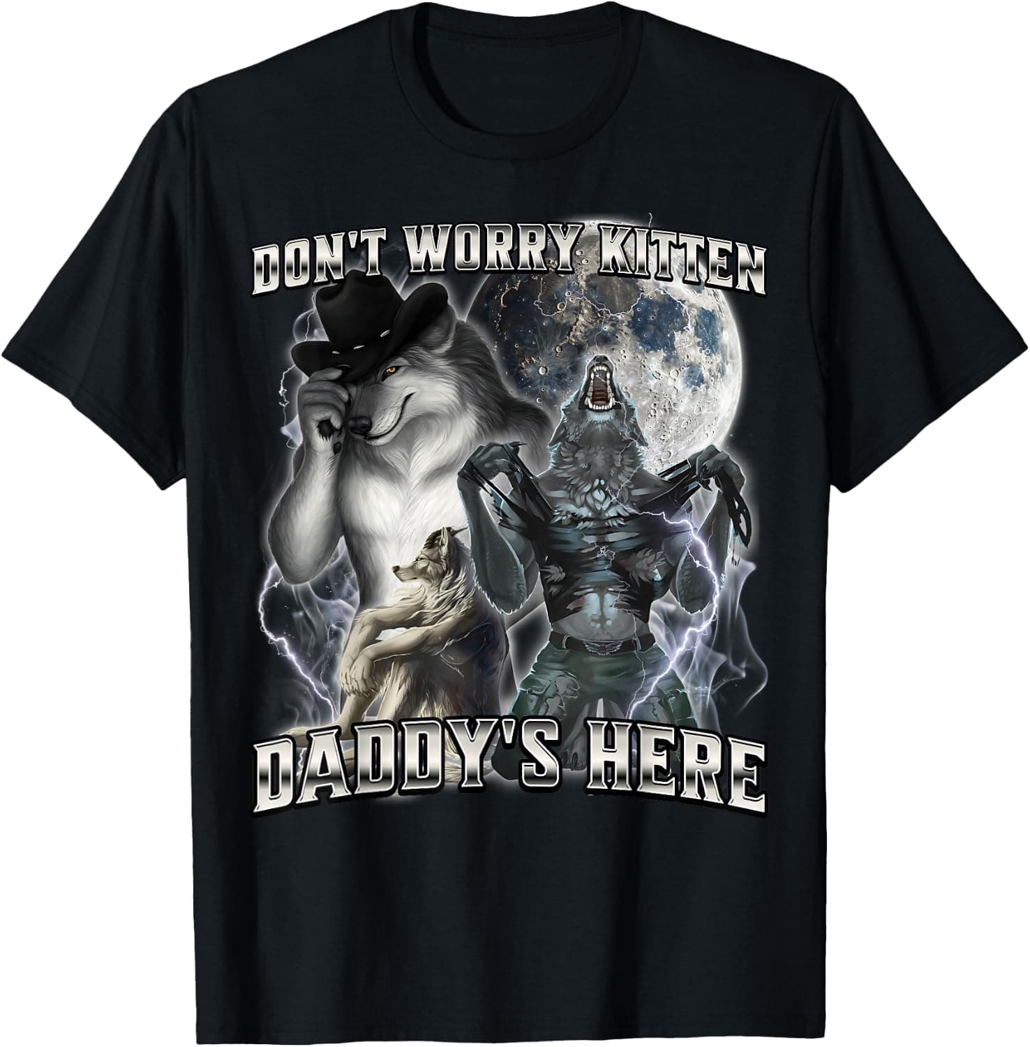 Don't Worry Kitten Daddy's Here T-Shirt - Trending POD product with BSR 75,165