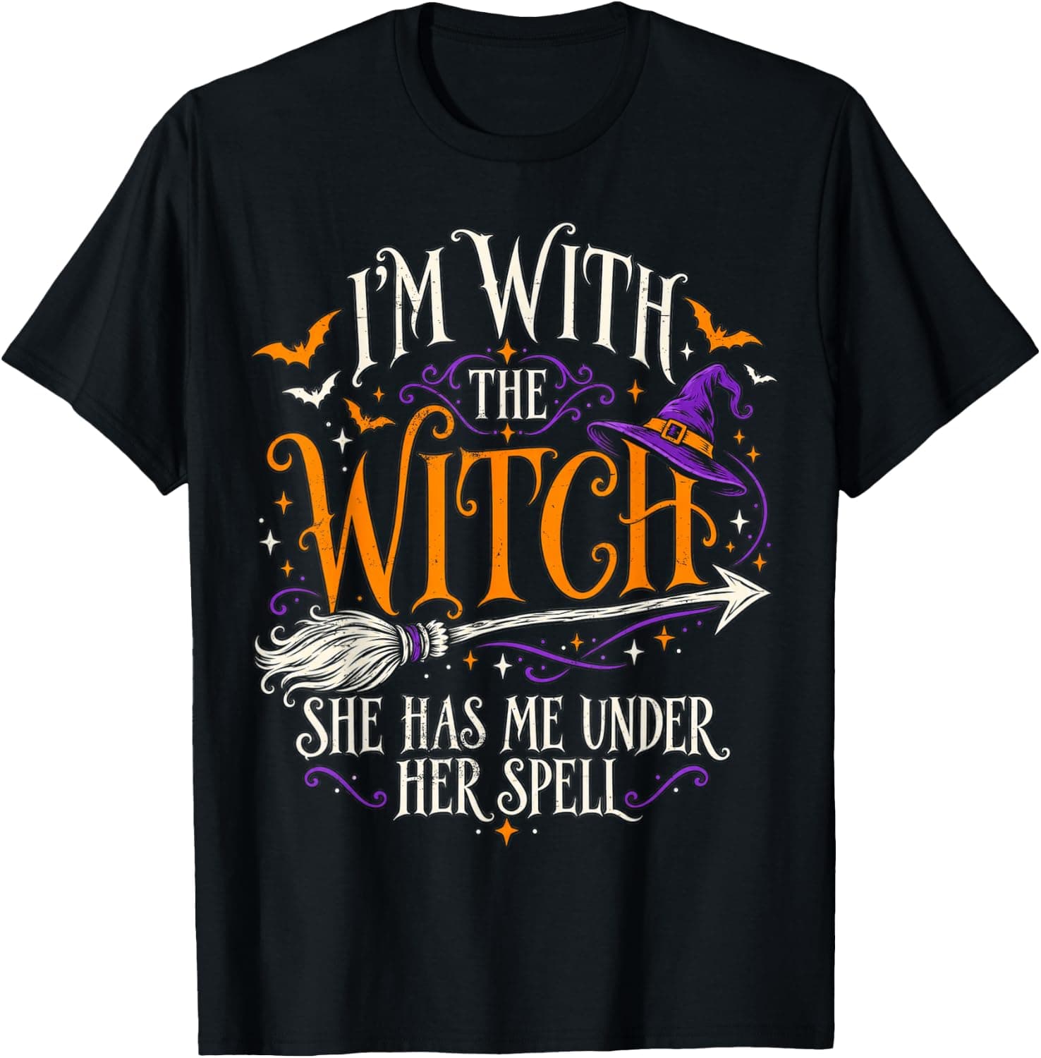 I'm with The Witch Funny Halloween Couples Costume Matching T-Shirt - Trending POD product with BSR 539,517