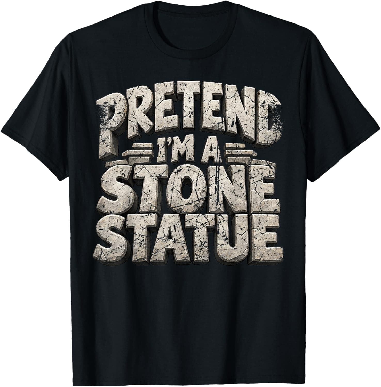 Vintage Pretend I'm a Stone Statue Funny Halloween Costume T-Shirt - Trending Amazon merch on demand shirt with BSR 1,267,290