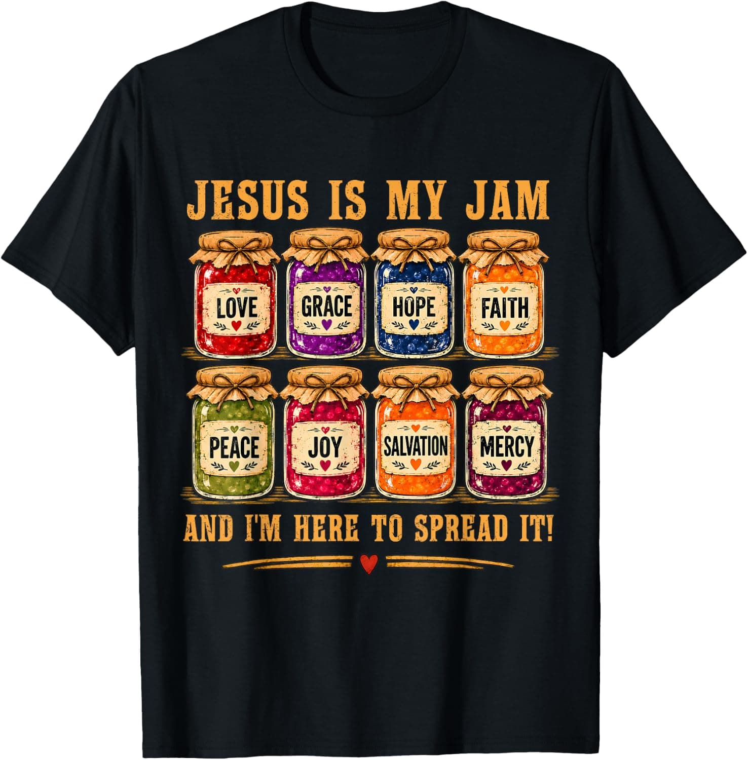 Jesus is My Jam and I'm Here to Spread It Christian Women T-Shirt - Trending Amazon merch on demand shirt with BSR 598,674