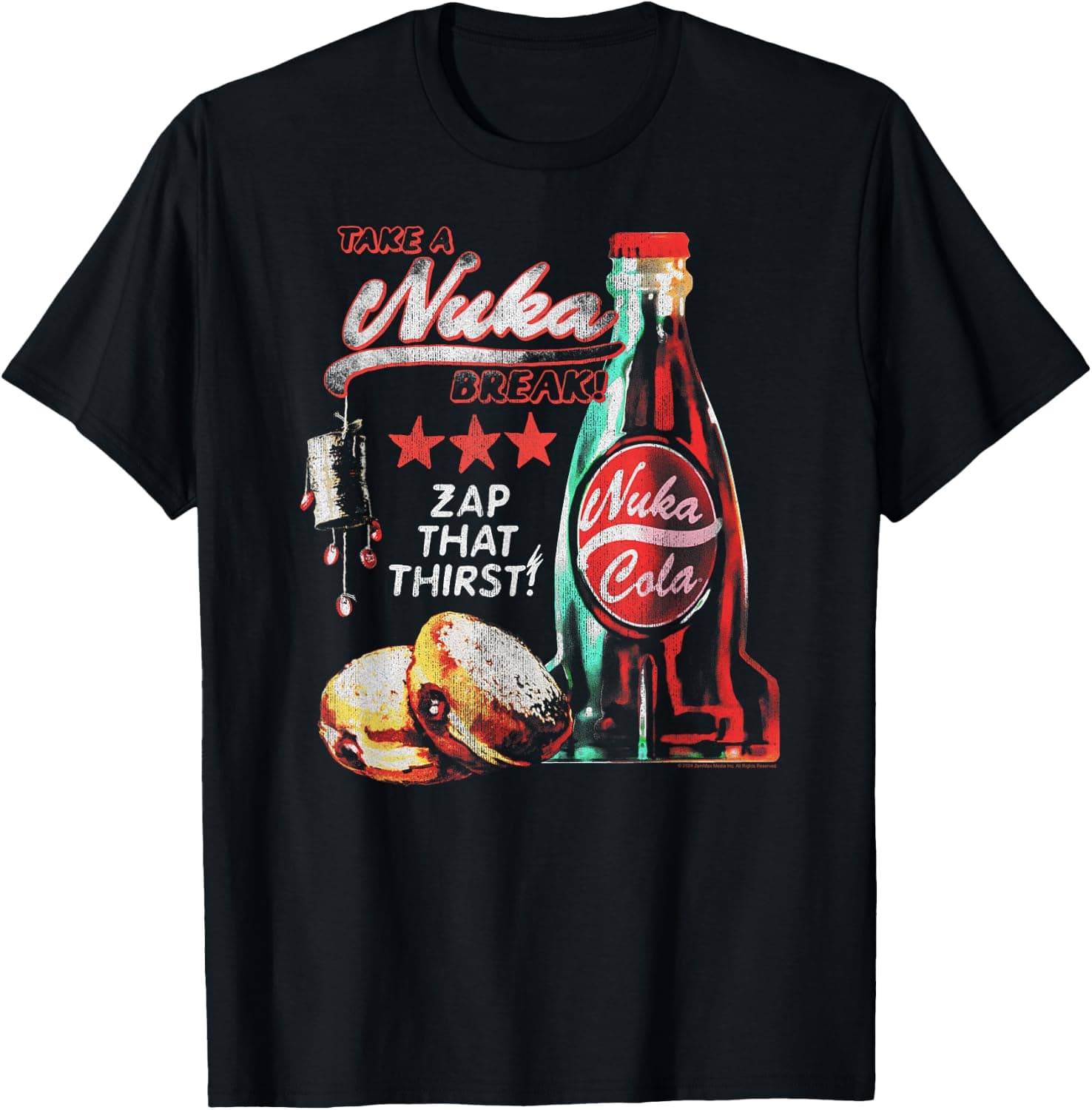 Fallout Video Game Take a Nuka Cola Break Zap That Thirst T-Shirt - Trending POD product with BSR 108,404