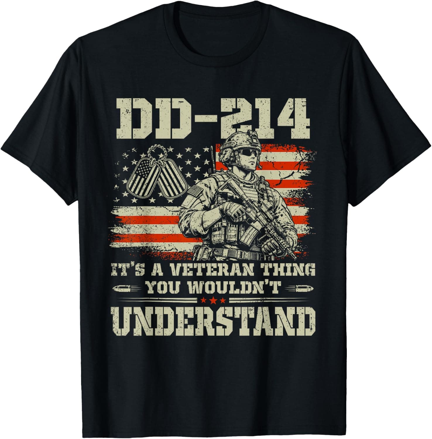 DD-214 It's A Veteran Thing American Army Military Pride Men T-Shirt - Trending Amazon merch on demand shirt with BSR 1,500,915