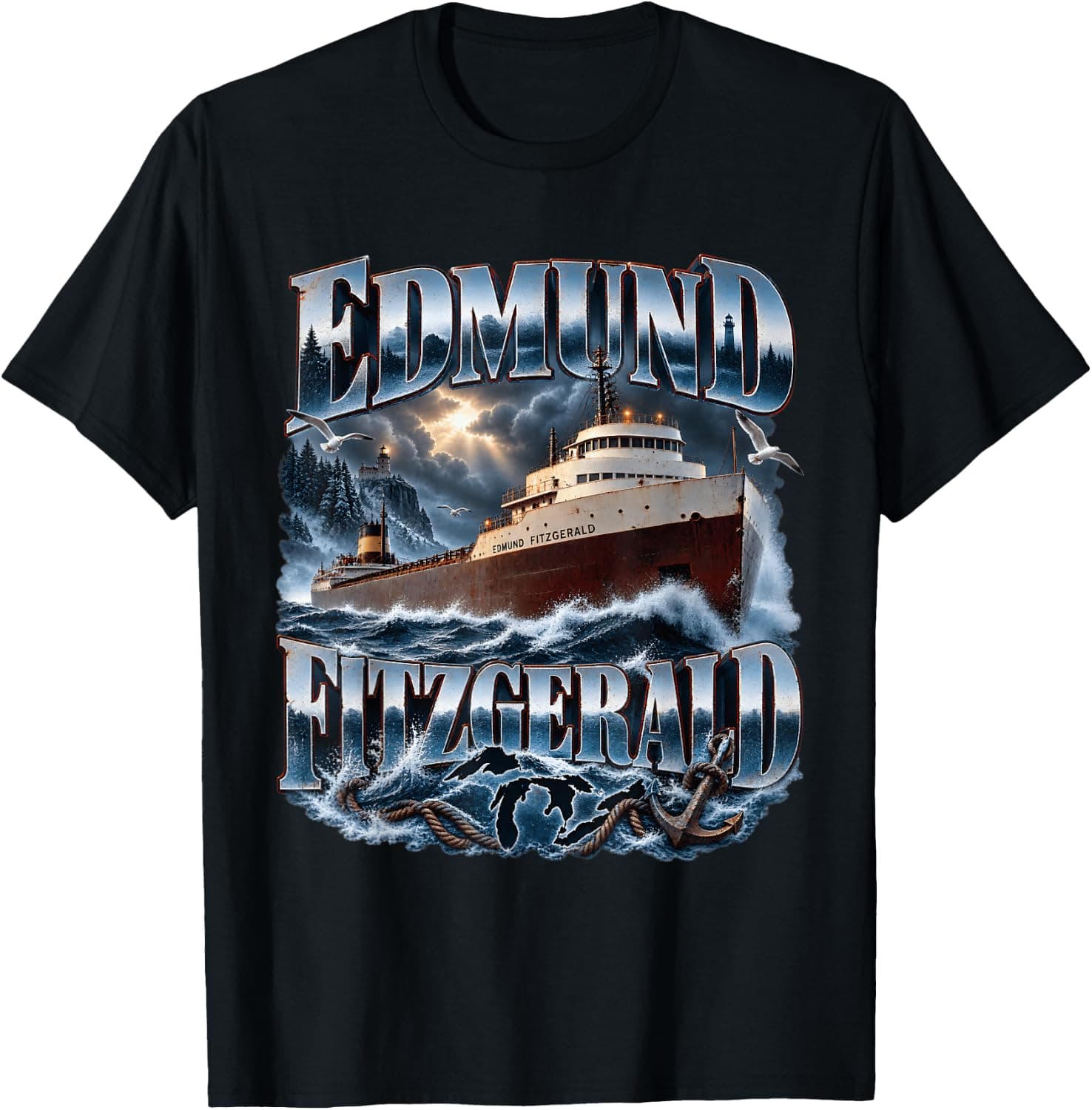 Wreck of the SS Edmund Fitzgerald T-Shirt - Trending Amazon merch on demand shirt with BSR 681,220