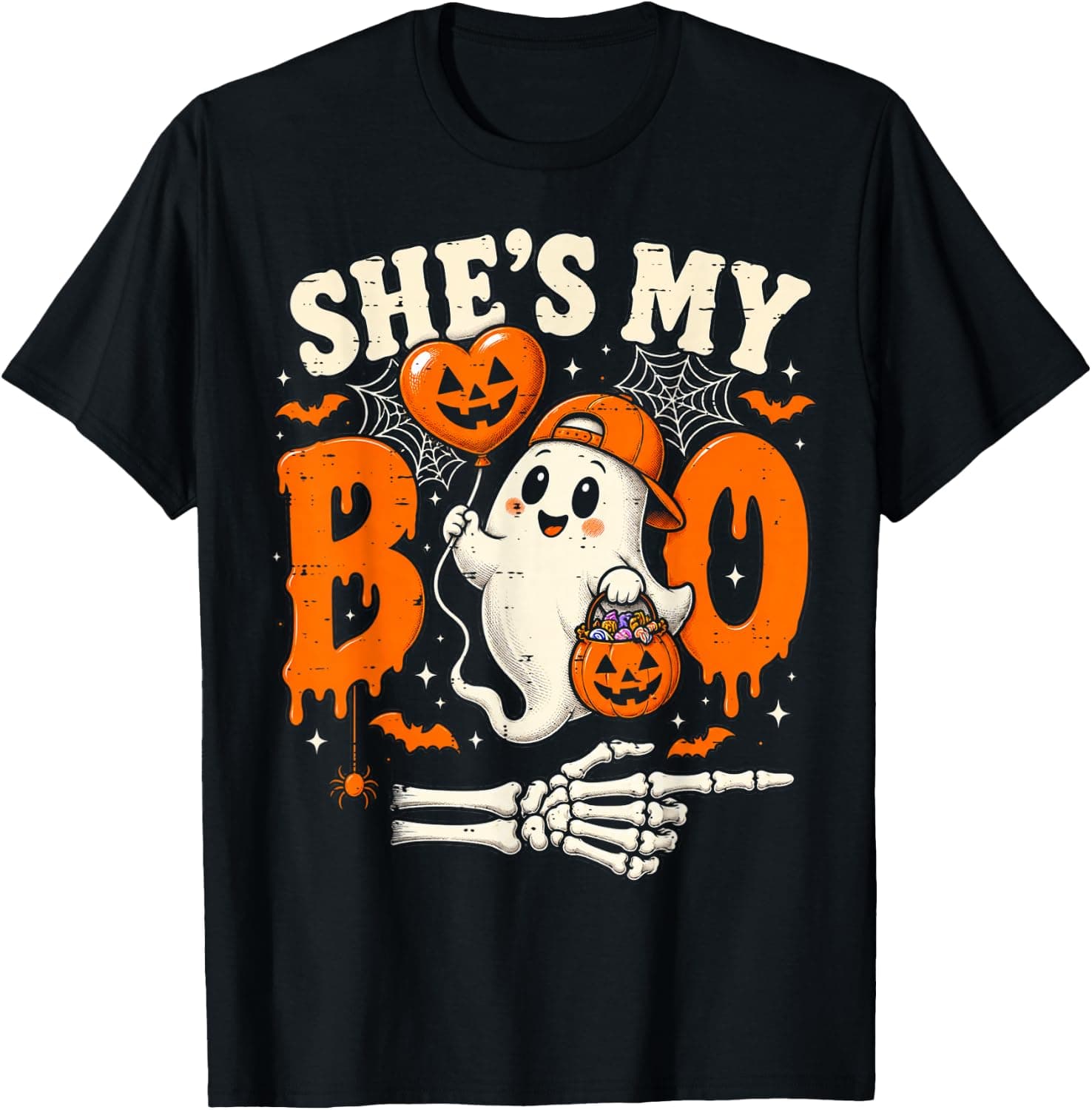 She's My Boo Halloween Matching Couples He's My Boo T-Shirt - Trending Amazon merch on demand shirt with BSR 801,863