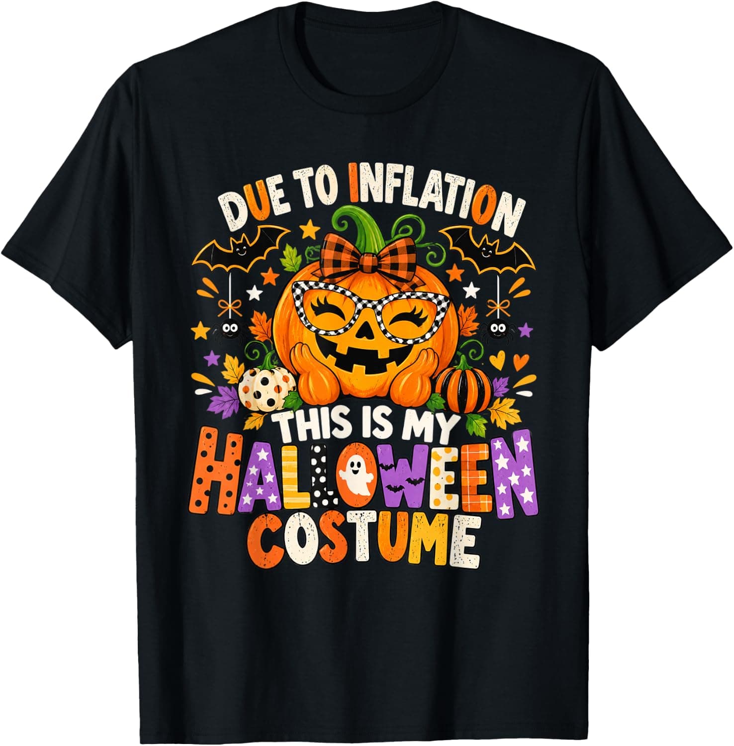 Due to Inflation This is My Halloween Costume T-Shirt - Trending Amazon merch on demand shirt with BSR 1,016,345