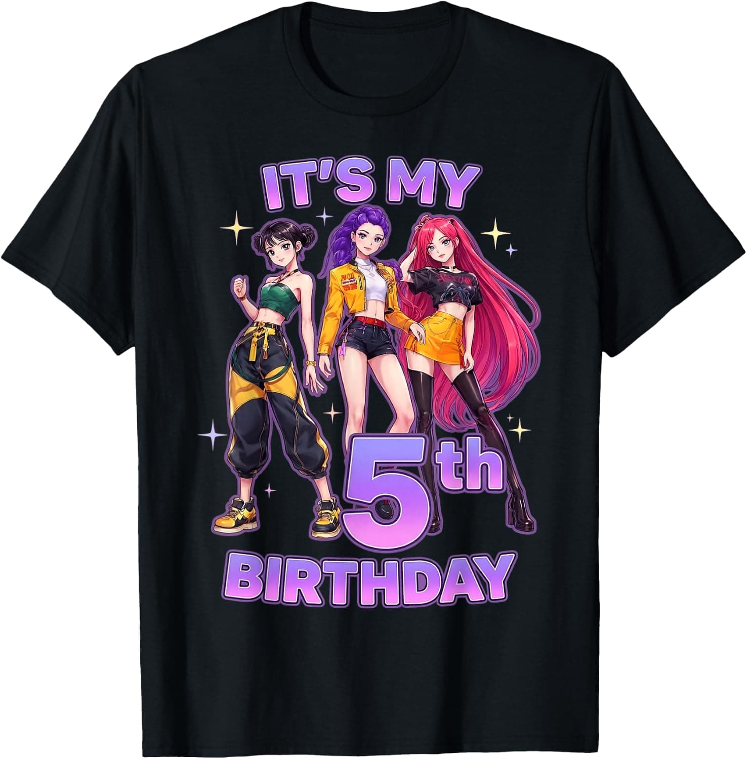 5 Years Old Birthday K pop Kids 5th Bday Girls K-pop T-Shirt - Trending POD product with BSR 121,791