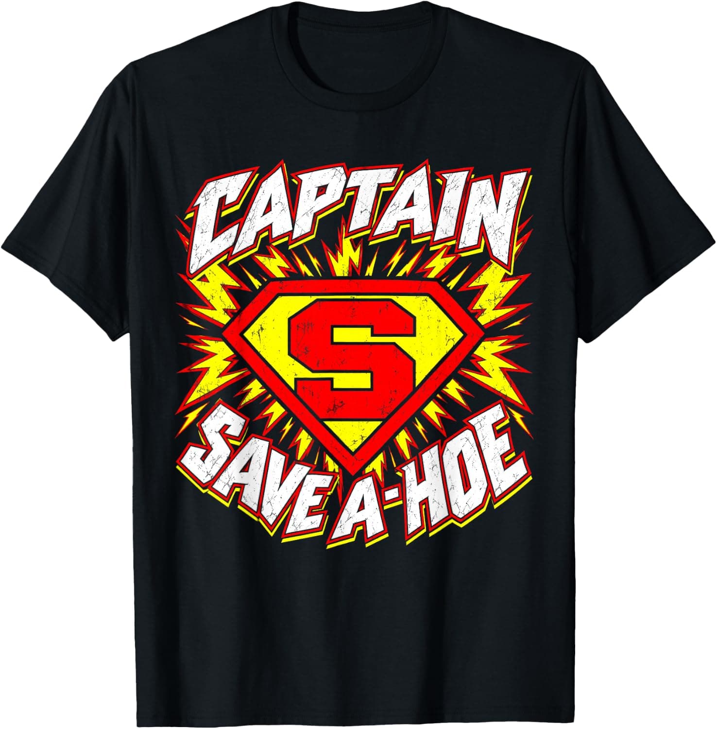 Captain Save A Hoe Funny Comic Costume Halloween Shirt Mens T-Shirt - Trending POD product with BSR 33,267