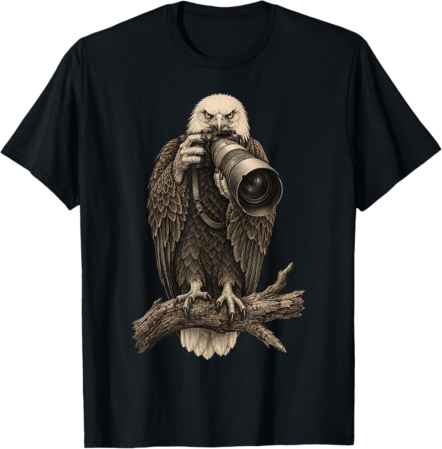 Bald Eagle Photographer Wildlife Photographer Eagle Camera T-Shirt - Trending Amazon merch on demand shirt with BSR 3,536,445