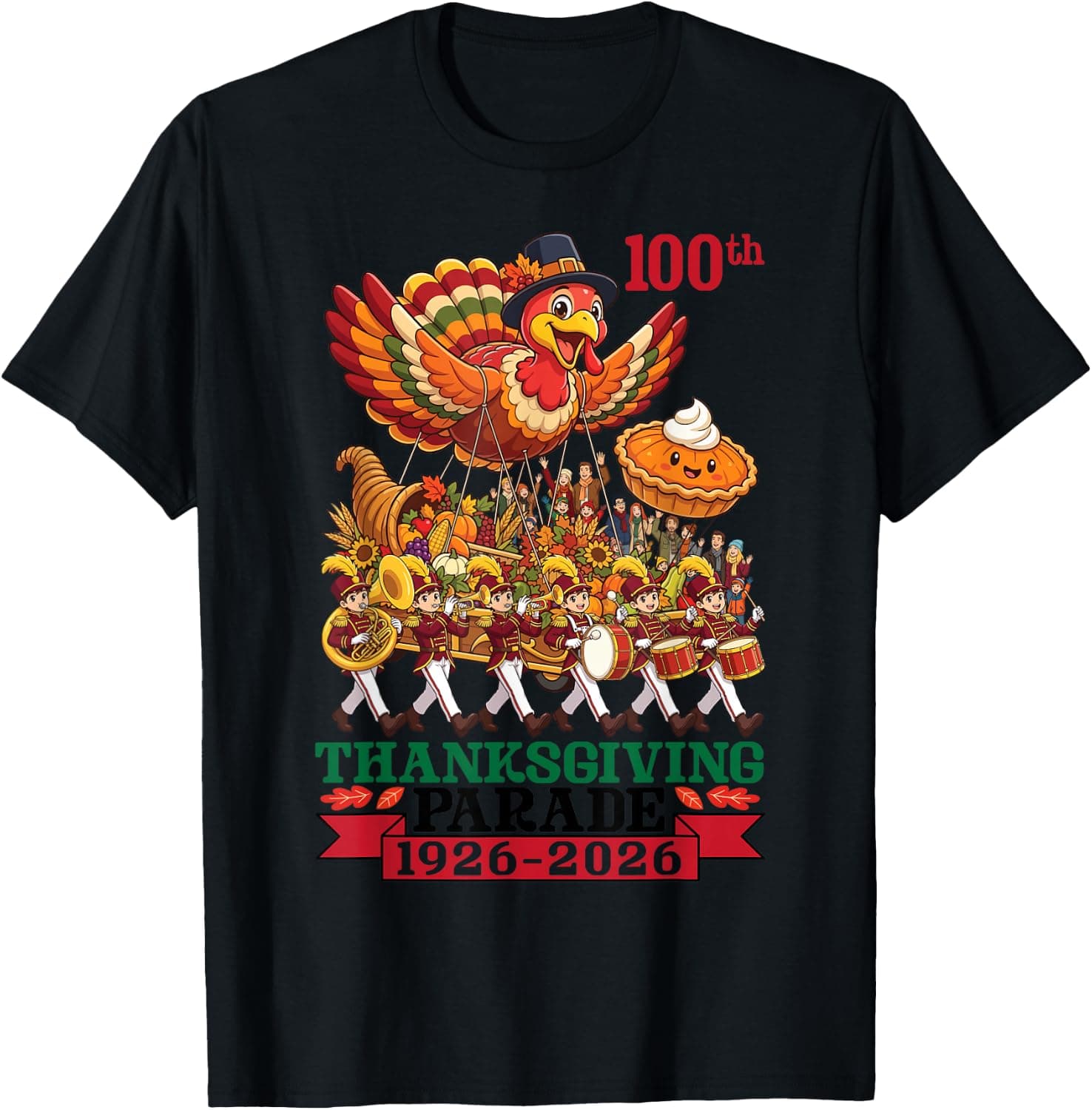 Happy 100th Thanksgiving Parade 1926 2026 Celebrate Festive T-Shirt - Trending Amazon merch on demand shirt with BSR 1,103,268