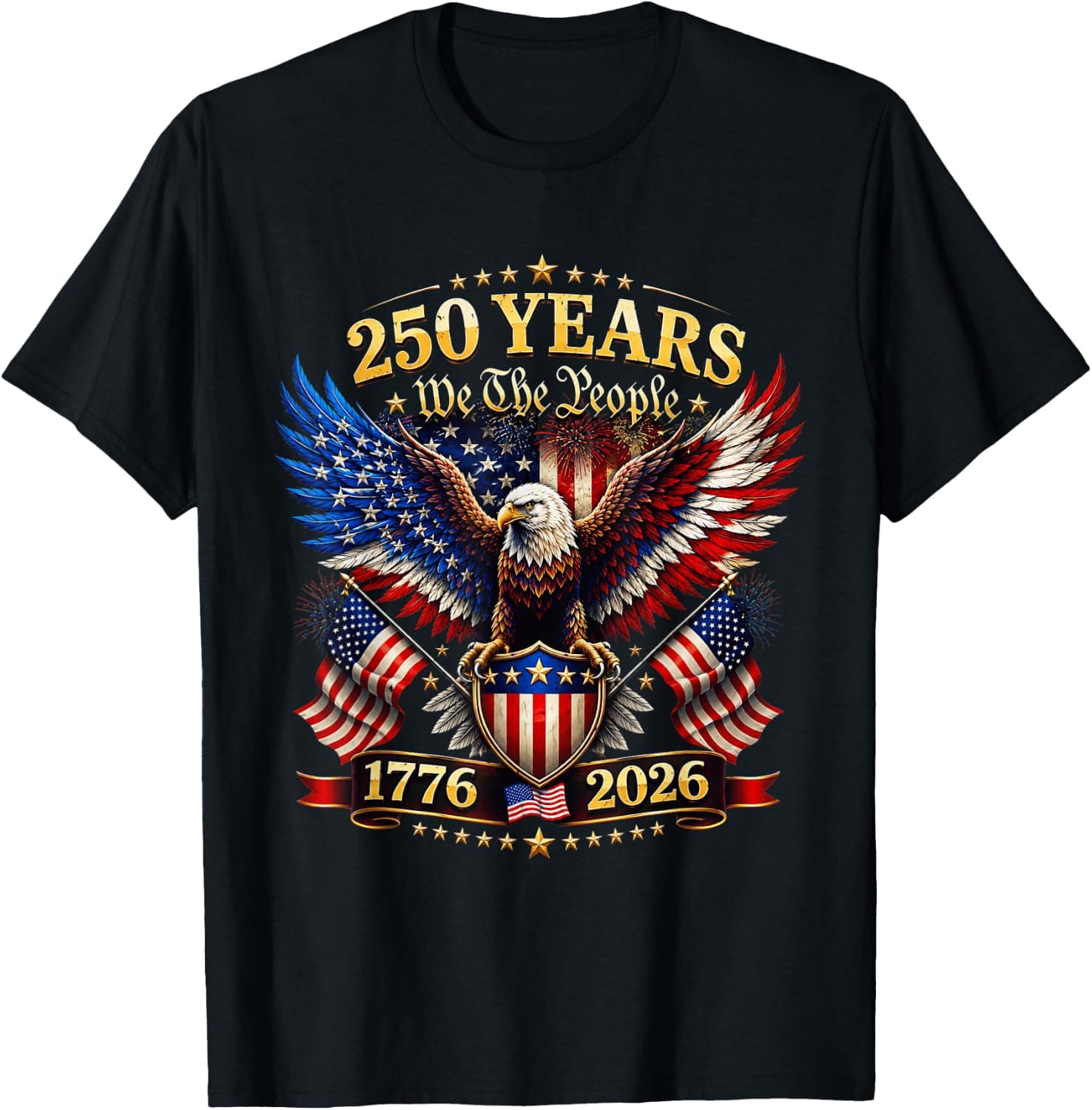 USA 250th Anniversary 4th of July 250 Anniversary USA T-Shirt - Trending POD product with BSR 51,024
