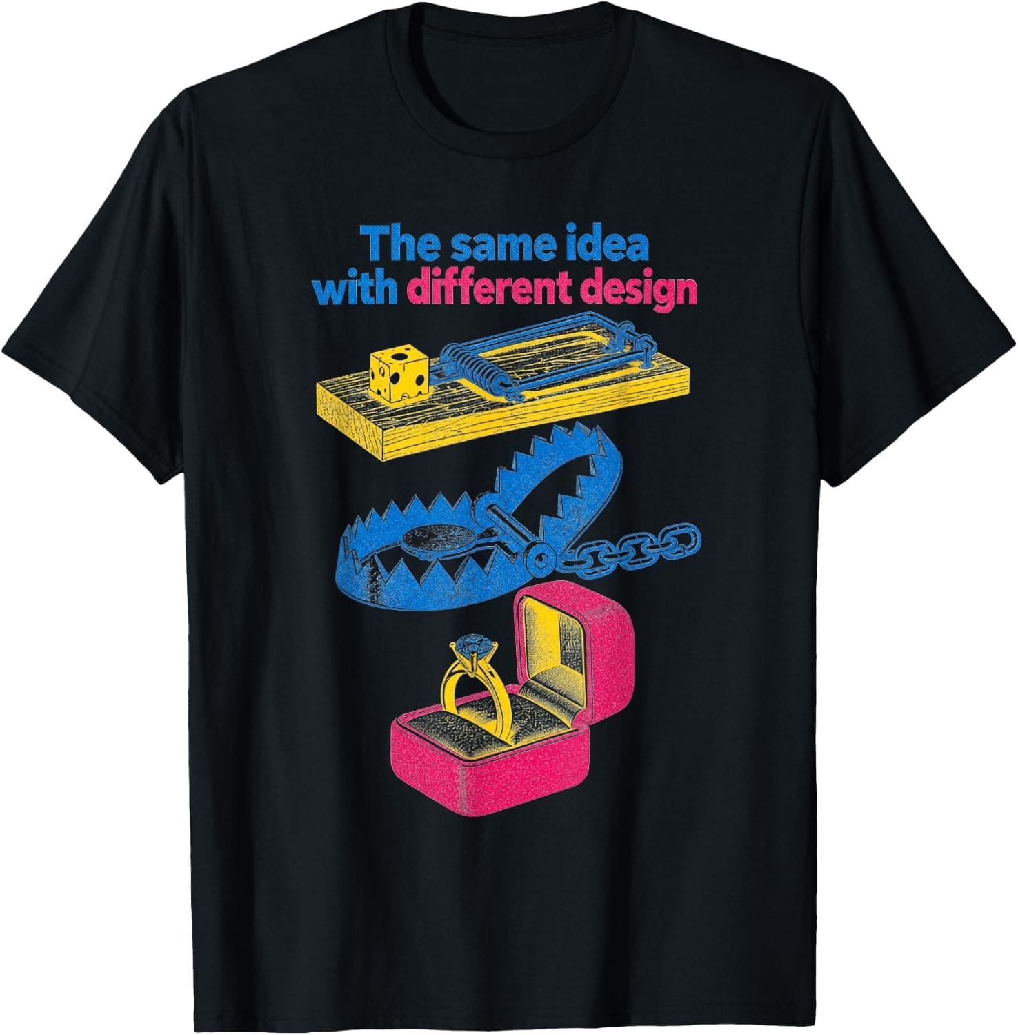 The Same Idea with Different Design Trap Ring Meme Joke T-Shirt - Trending POD product with BSR 1,343,381