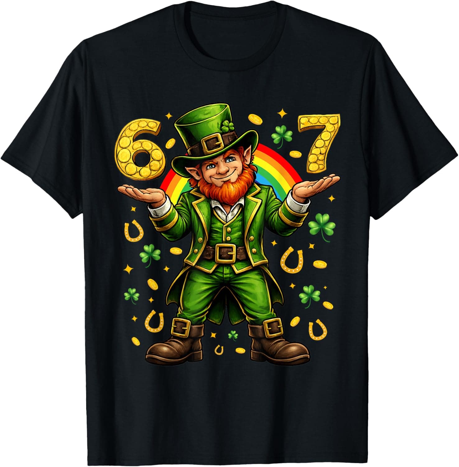 67 St Patricks Day Shirts for Kids Boys Six Seven Funny T-Shirt - Trending POD product with BSR 25,511