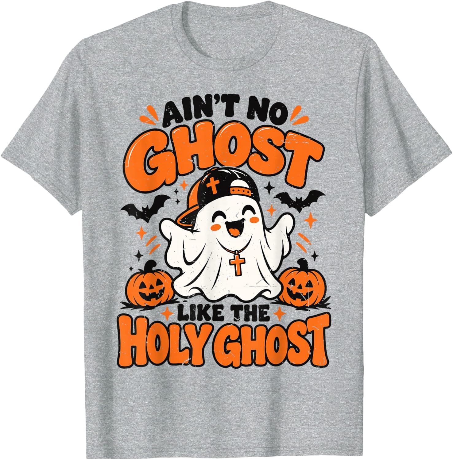 Toddler Ain't No Ghost Like Holy Ghost Halloween Christian T-Shirt - Trending Amazon merch on demand shirt with BSR 625,966
