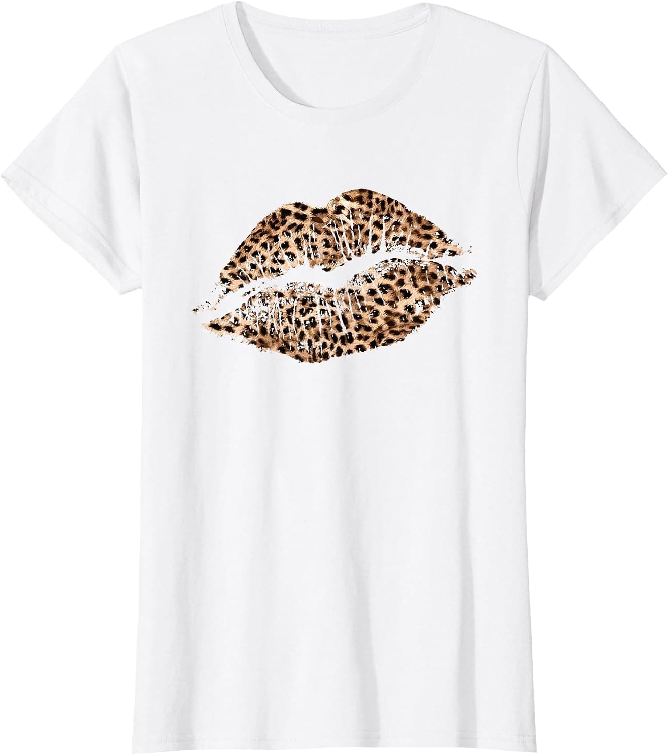 Leopard Print Lips Cheetah Spots Big Lip Love Cute Valentine T-Shirt - Trending POD product with BSR 690,624