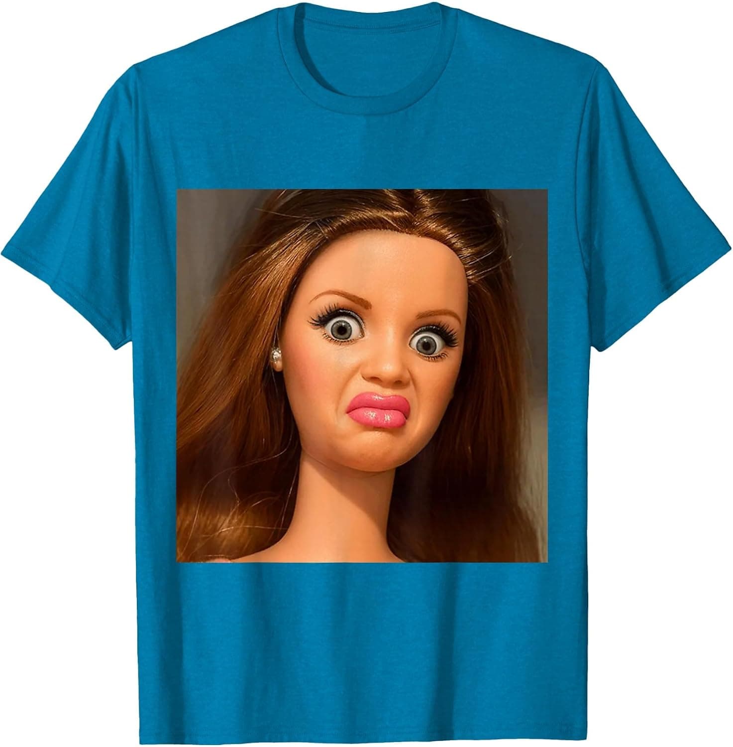 Funny Disgusting Doll face Meme Hilarious Sarcastic Brainrot T-Shirt - Trending POD product with BSR 158,572