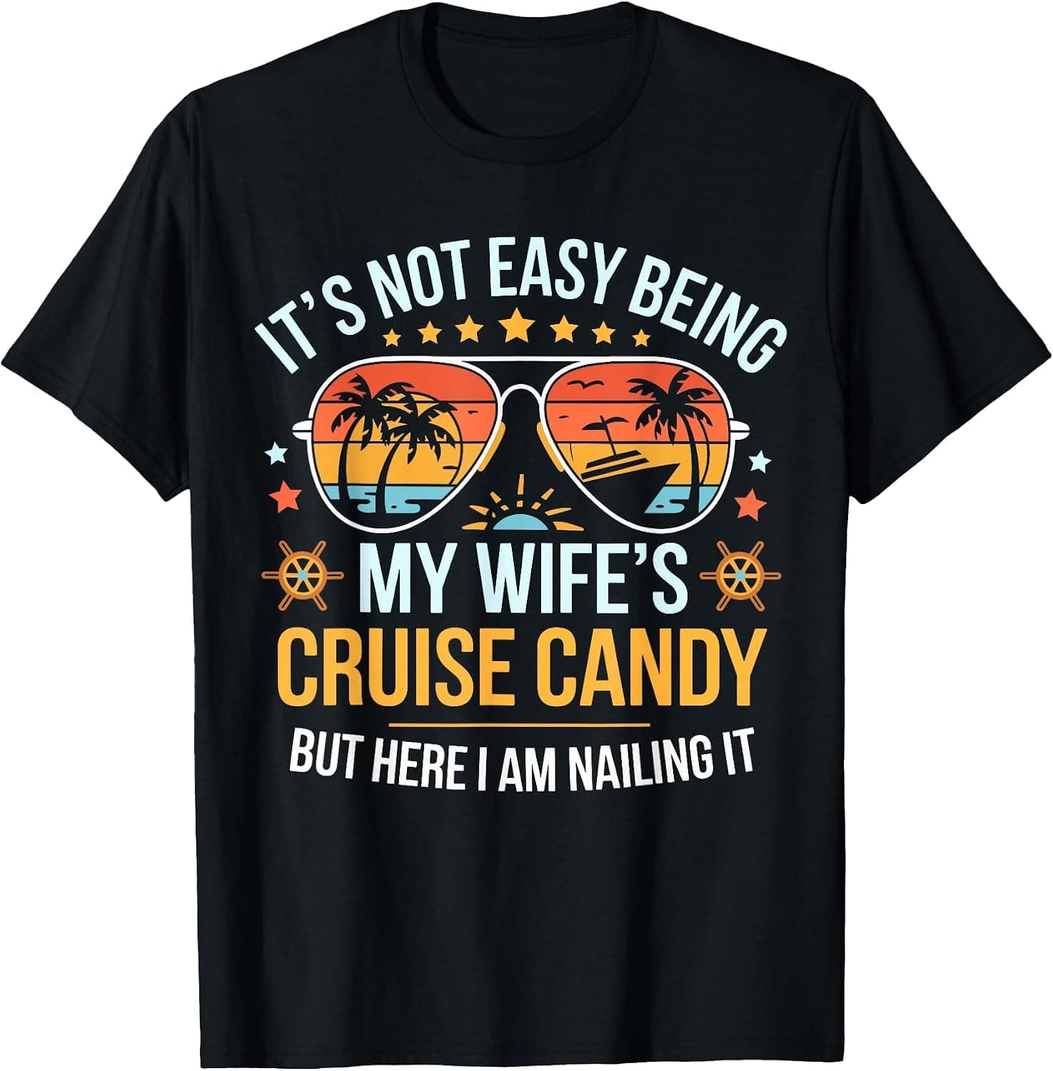 Matching Couples Cruise Men Candy Husband and Wife Cruise T-Shirt - Trending POD product with BSR 210,486