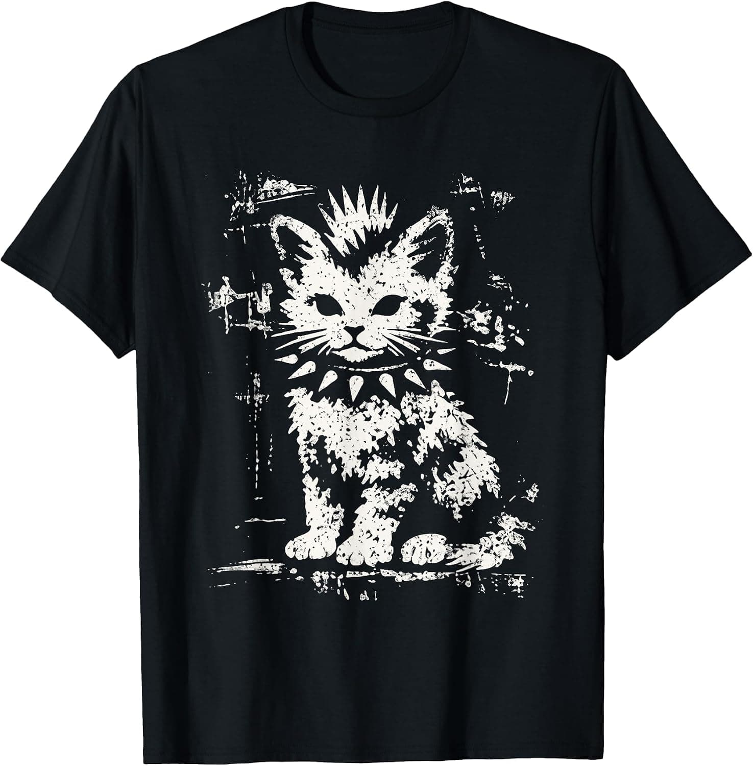 Punk Cat Grunge Rebel Cat Alternative Style T-Shirt - Trending POD product with BSR 96,959