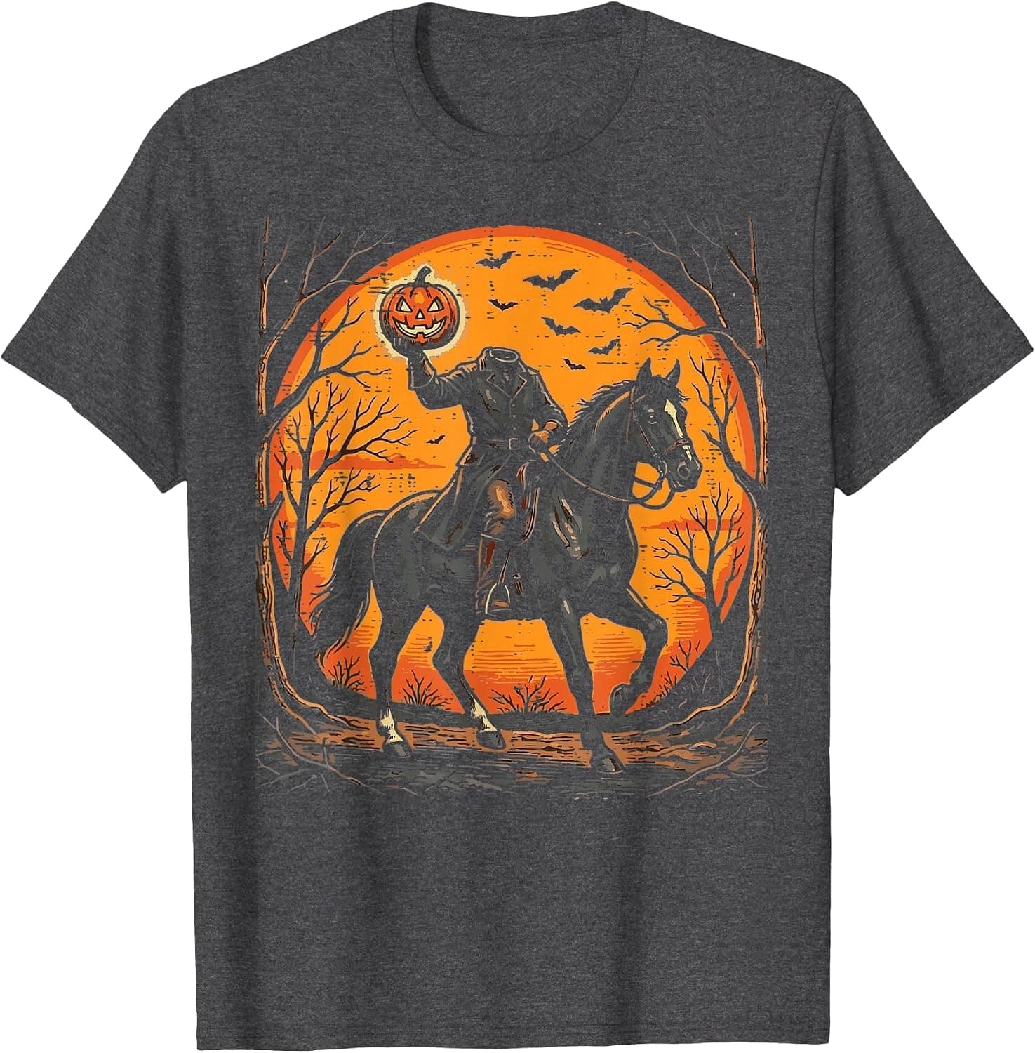 Headless Knight On Horse Pumpkin Halloween Costume Men Women T-Shirt - Trending POD product with BSR 193,193