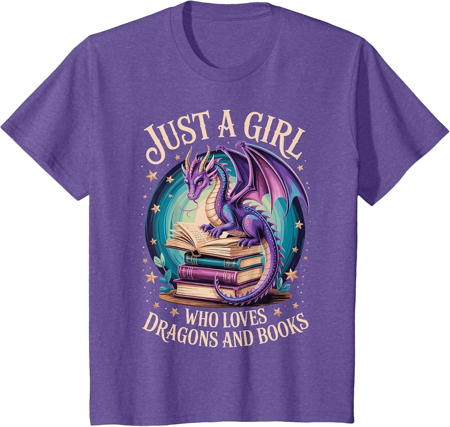 Just A Girl Who Loves Dragons and Books T-Shirt - Trending POD product with BSR 206,690